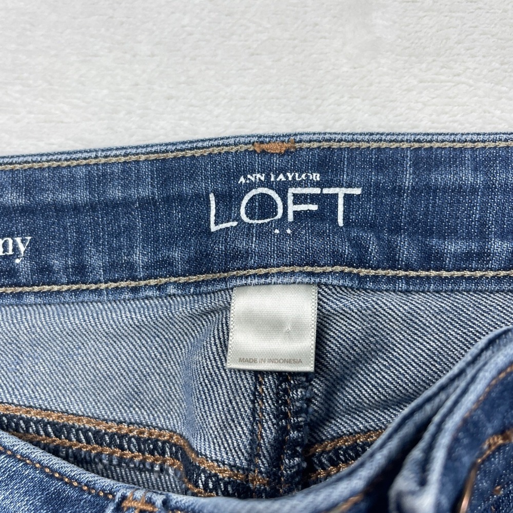 Ann Taylor Loft Modern Skinny Jeans Womens 8P Medium Wash Blue Stretch Petite - Picture 3 of 11